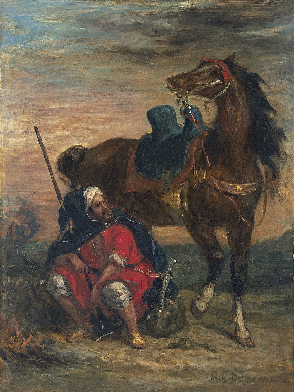 Arabisk rytter av Ferdinand Victor Eugene Delacroix