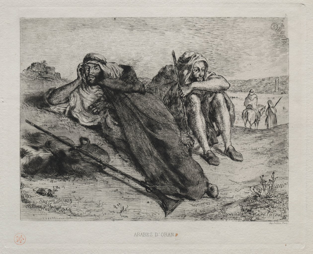 Arabere fra Oran. av Ferdinand Victor Eugene Delacroix
