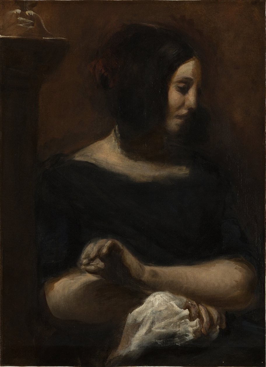 George Sand, 1838. av Ferdinand Victor Eugene Delacroix