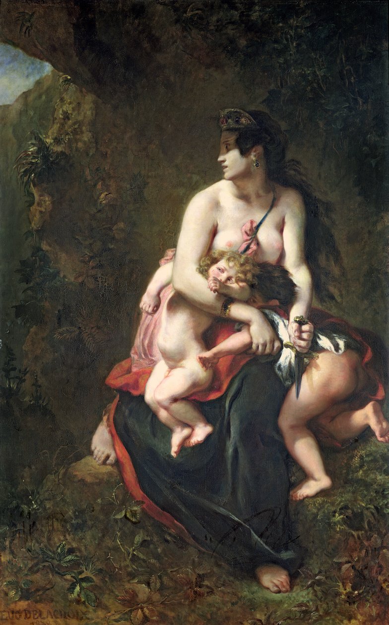 Medea, 1838 av Ferdinand Victor Eugene Delacroix