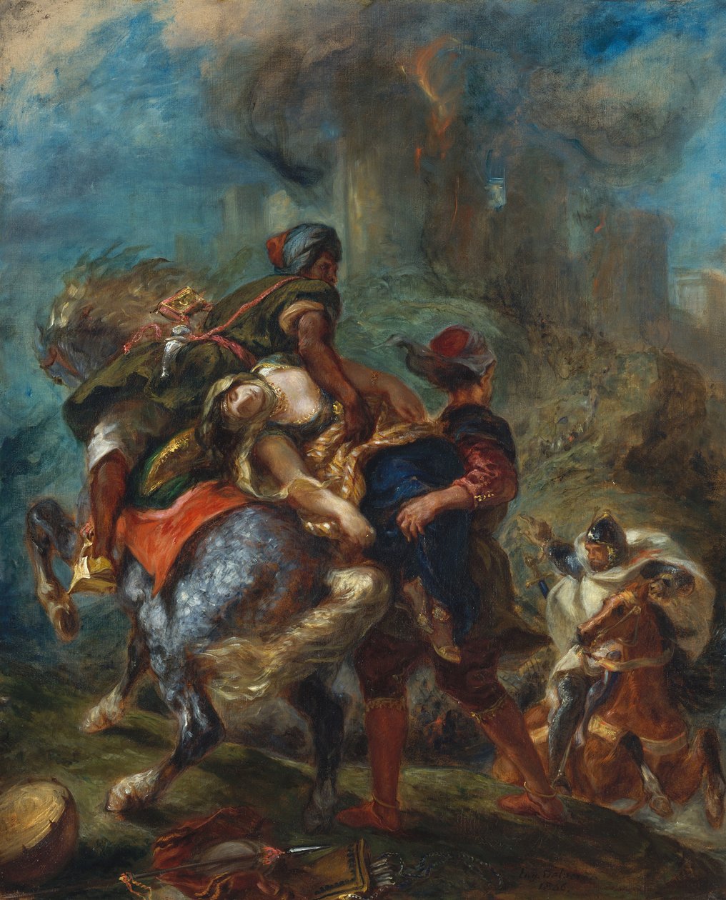 Bortføringen av Rebecca av Ferdinand Victor Eugene Delacroix