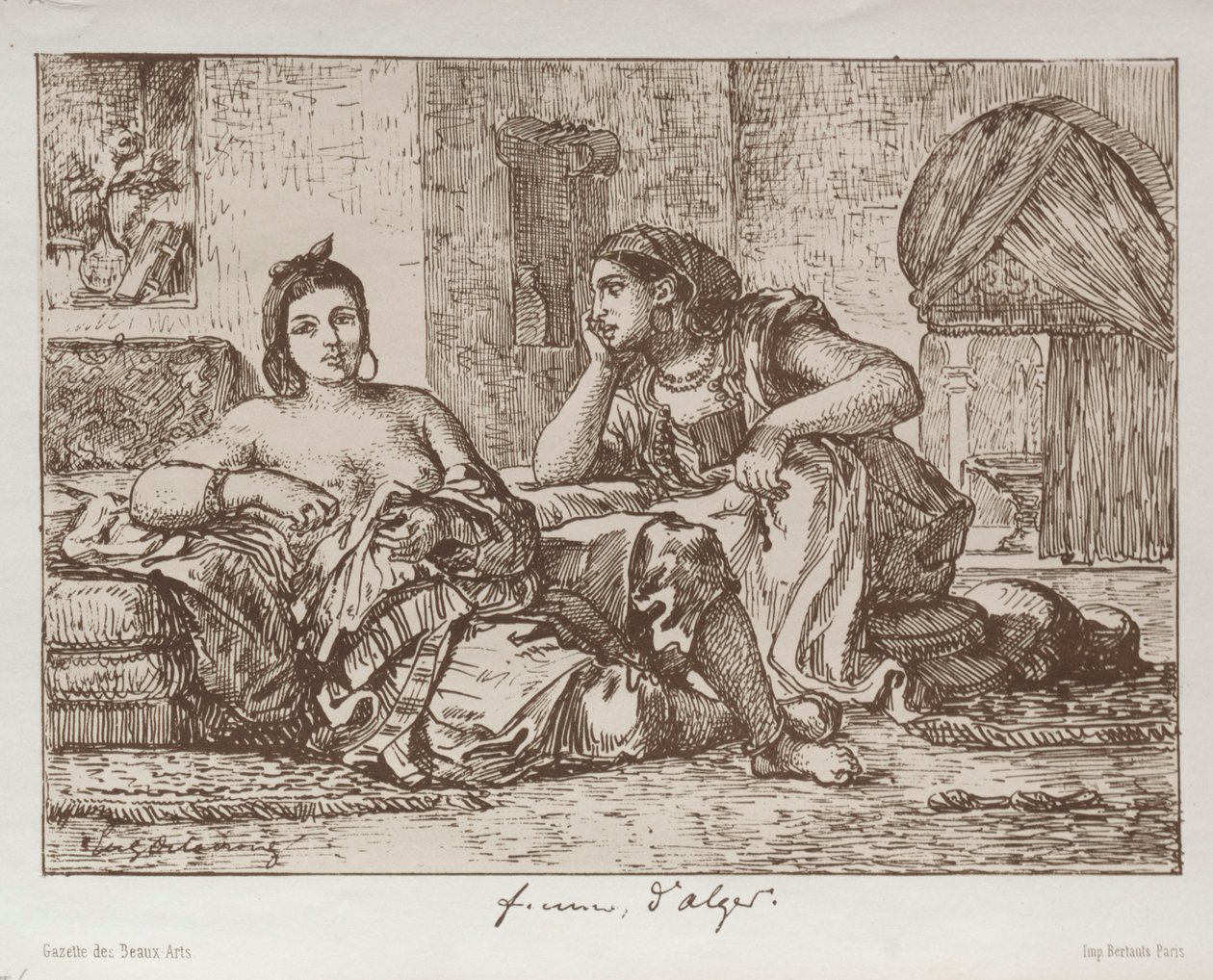 Kvinner i Alger, 1833. av Ferdinand Victor Eugene Delacroix