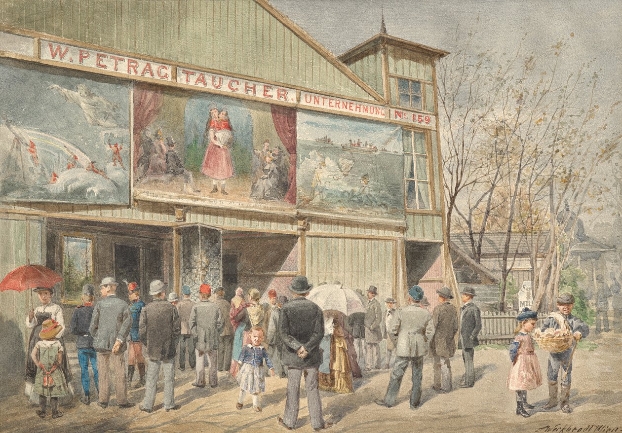 I Wurstelprater i Wien av Ferdinand Weckbrodt
