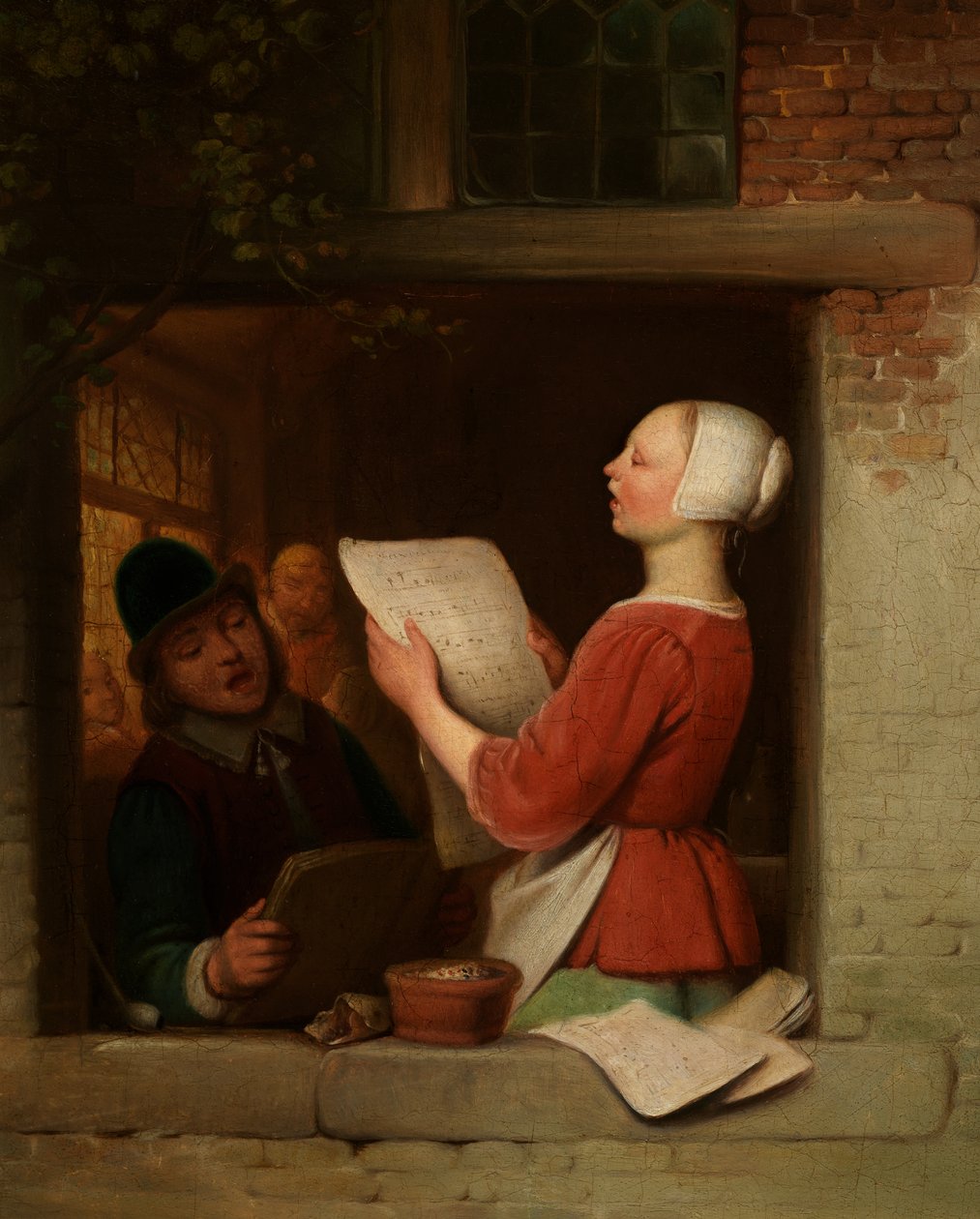 The Singers (olje på lerret) av Ferdinand de Braekeleer