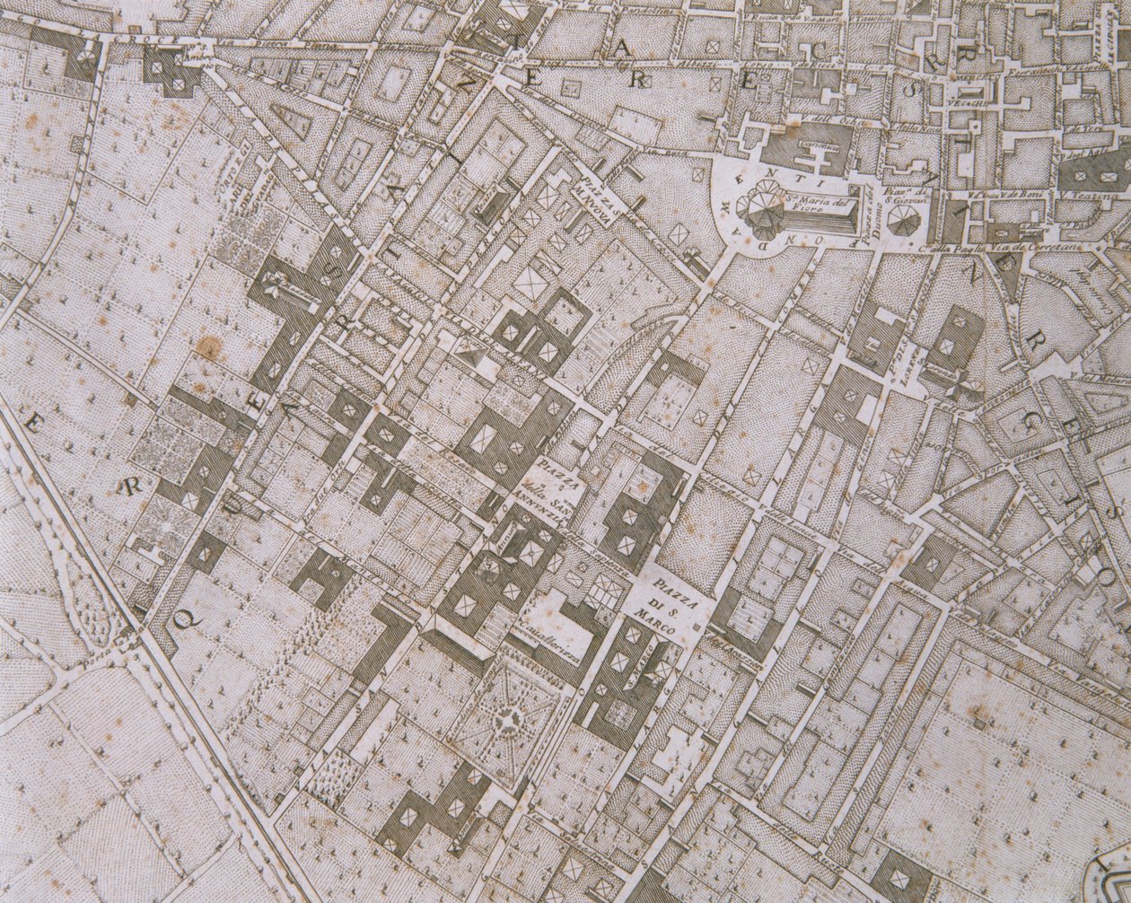 Kart over Firenze, 1731 av Ferdinando Ruggeri