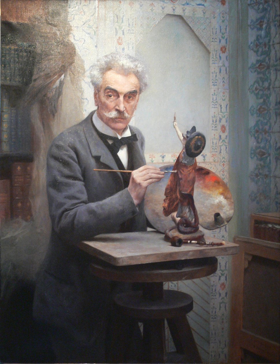 Billedhugger jobber. Gerome i verkstedet hans av Fernand Cormon