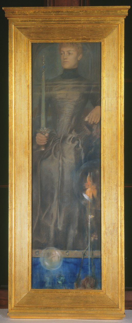 La Solitude (pastell og voks på papir) av Fernand Khnopff