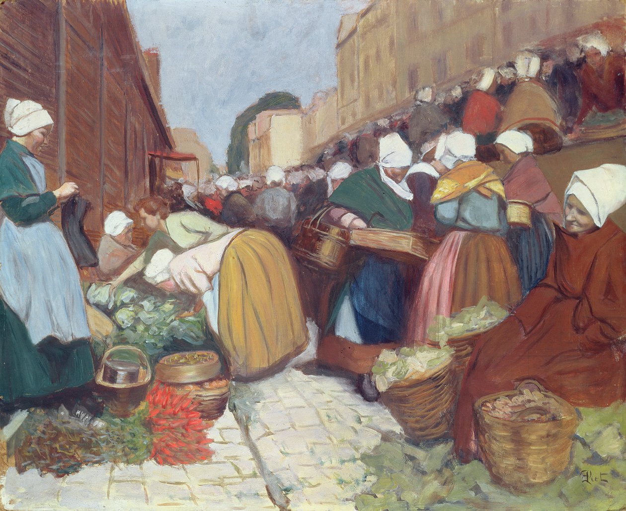 Marked i Brest, ca. 1899 av Fernand Piet