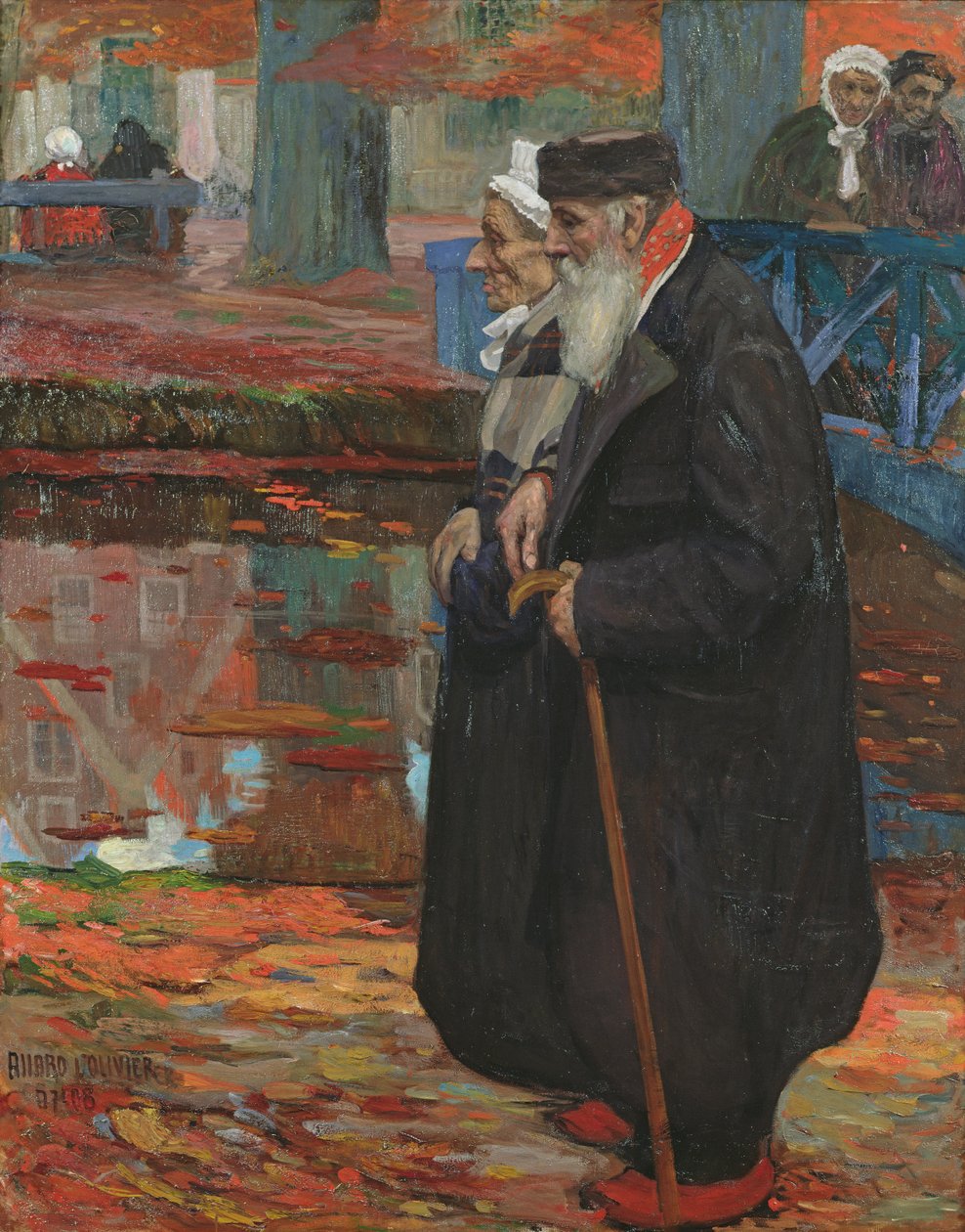 Det gamle paret, 1907 av Fernand Allard L