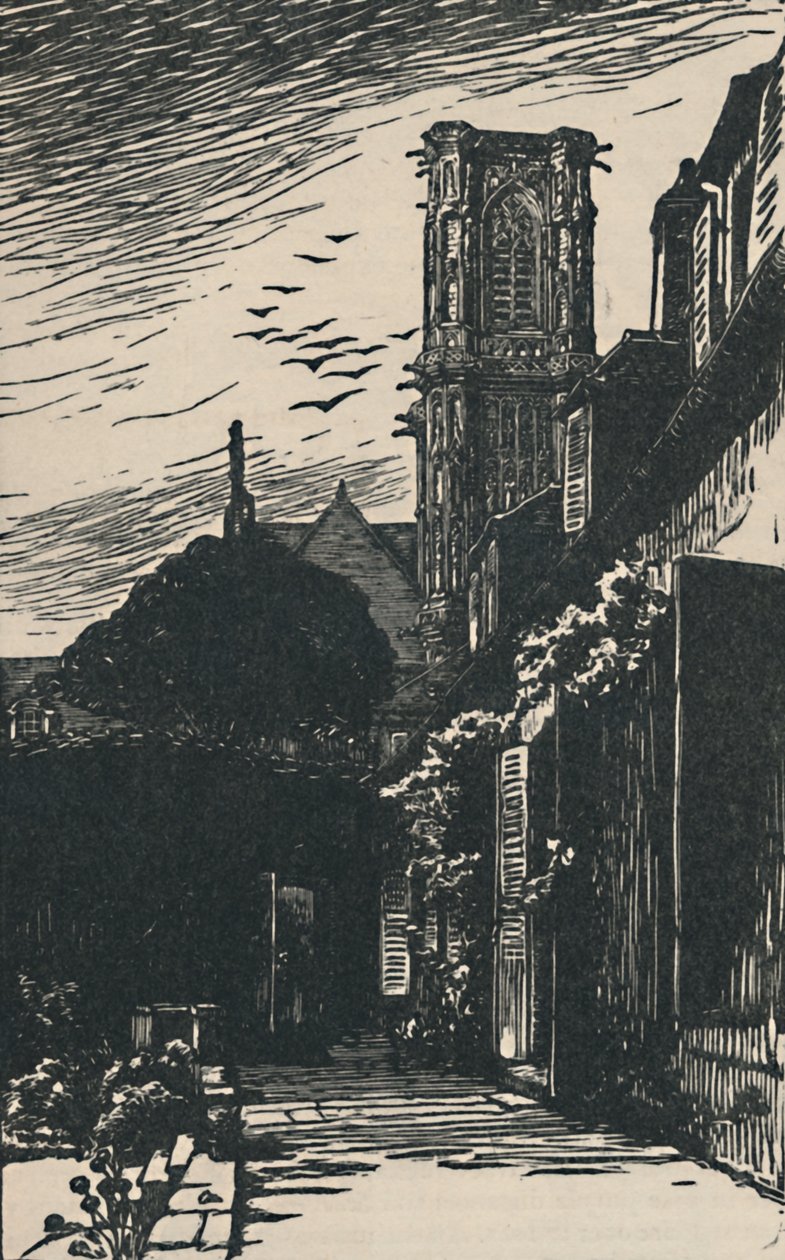 Nevers - katedraltårnet, 1919 av Fernand Chalandre