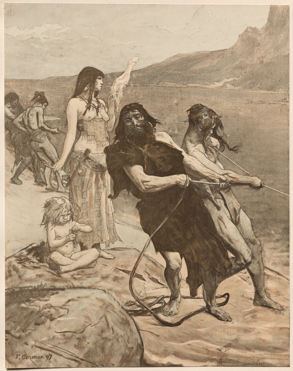 Lacustrine City, 1897. av Fernand Cormon