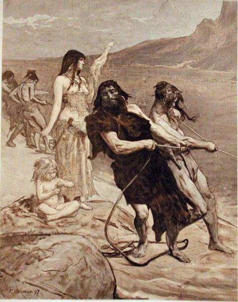 Fiske ved innsjøen av Fernand Cormon