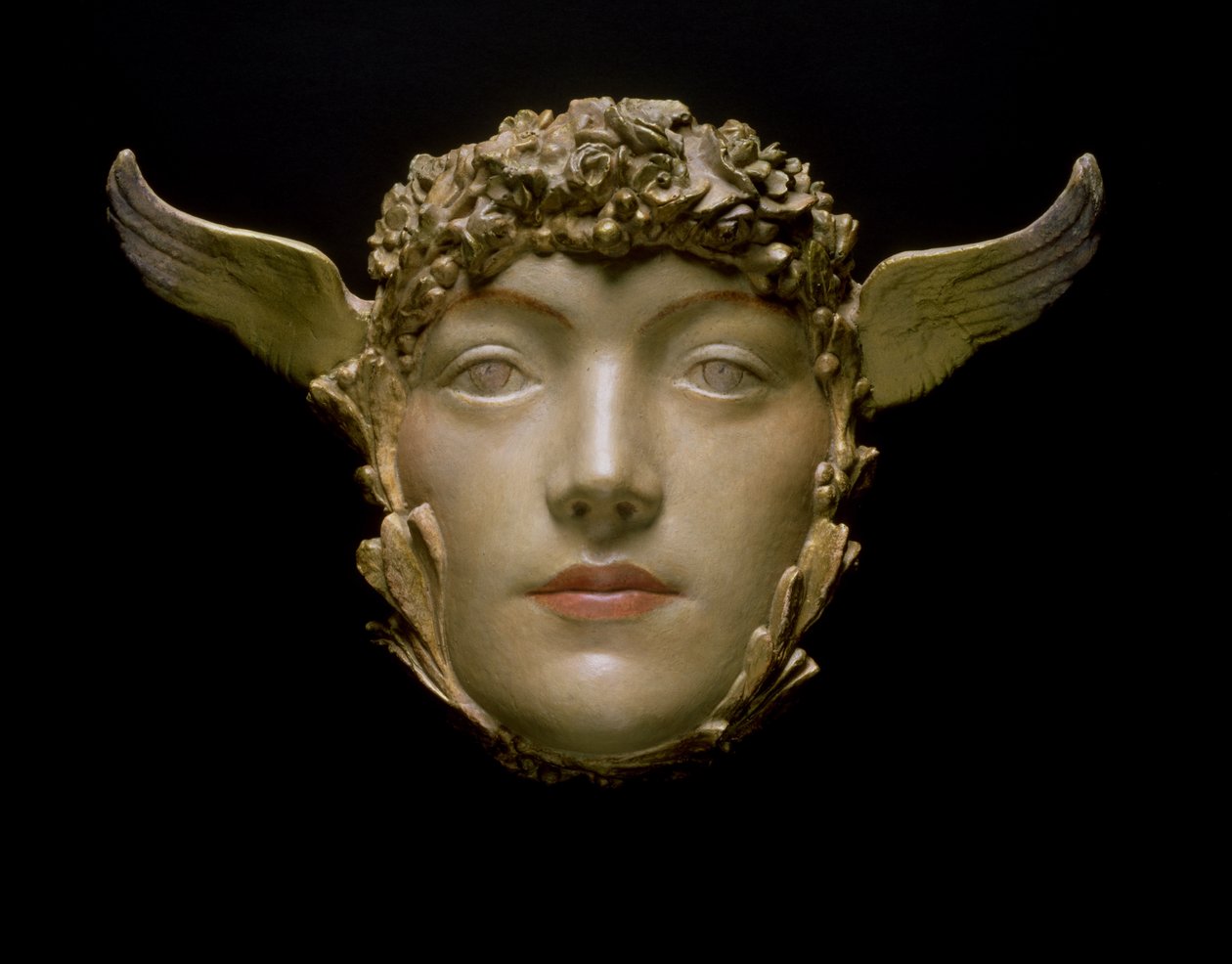 En maske, ca. 1897 (gips) av Fernand Khnopff
