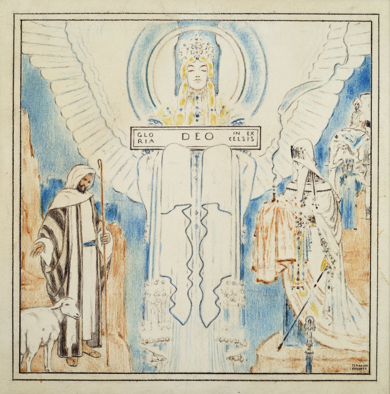 Juleengel; Juleengel, av Fernand Khnopff
