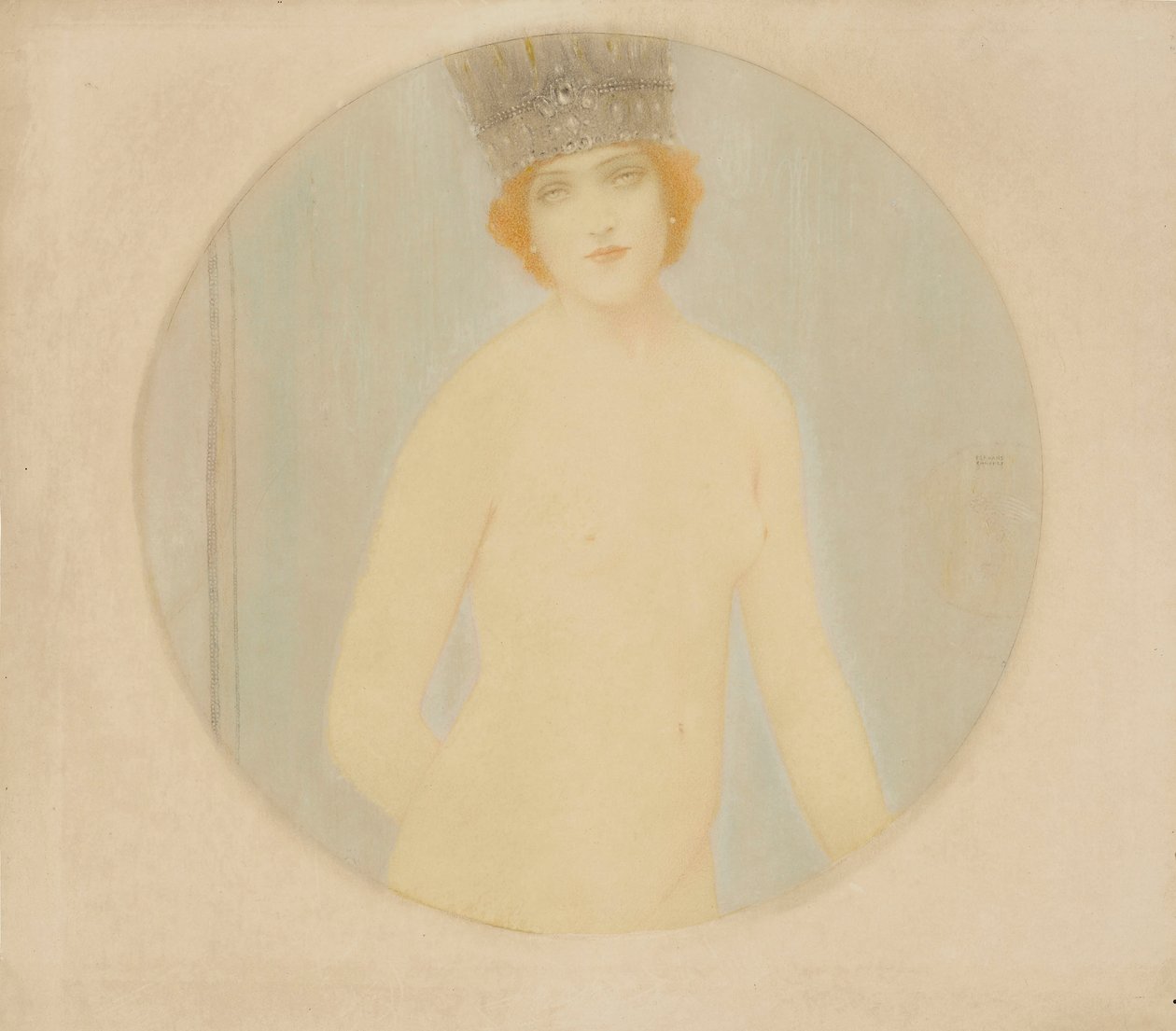 Nakendronning, ca. 1910. av Fernand Khnopff