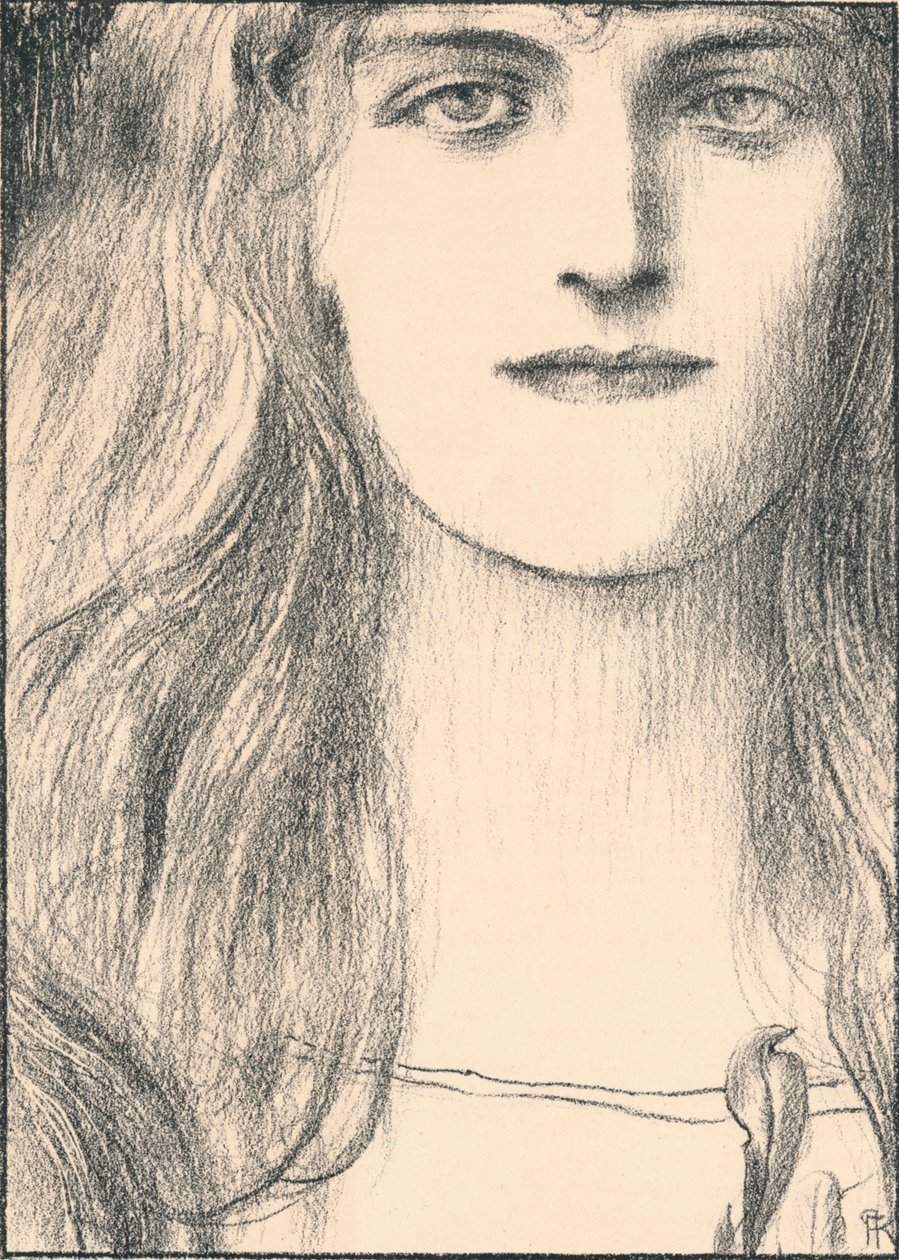 Et ansiktshode, 1898 av Fernand Khnopff