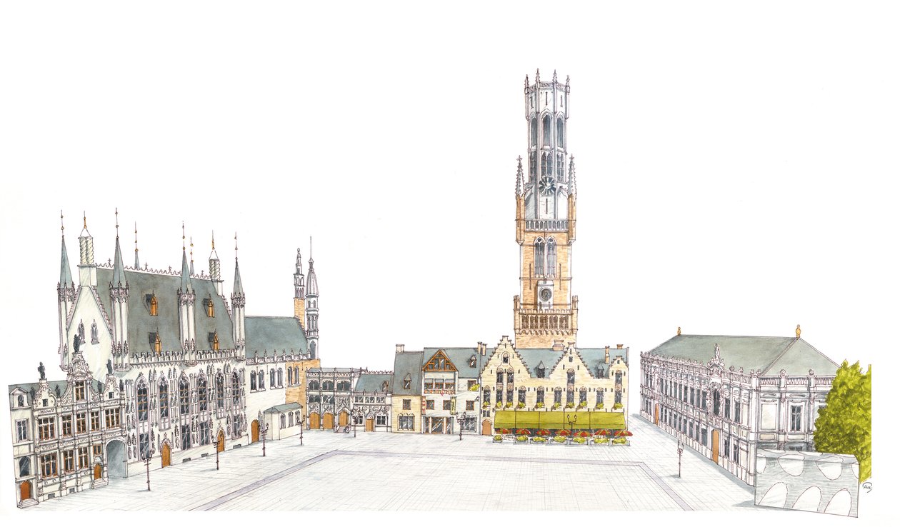 Burgplassen. Brugge, Belgia. av Fernando Aznar Cenamor