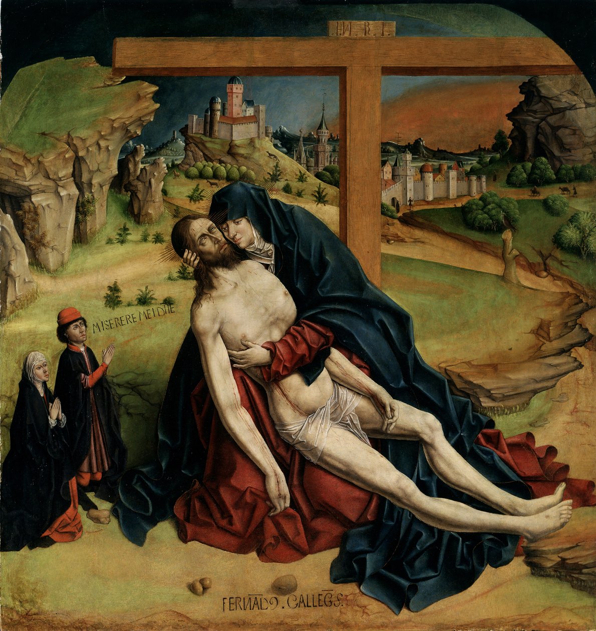 Pietà, 1465-1470 av Fernando Gallego