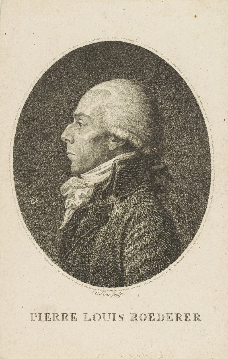 Portrett av Pierre-Louis Roederer 1754-1835. av Fiessinger