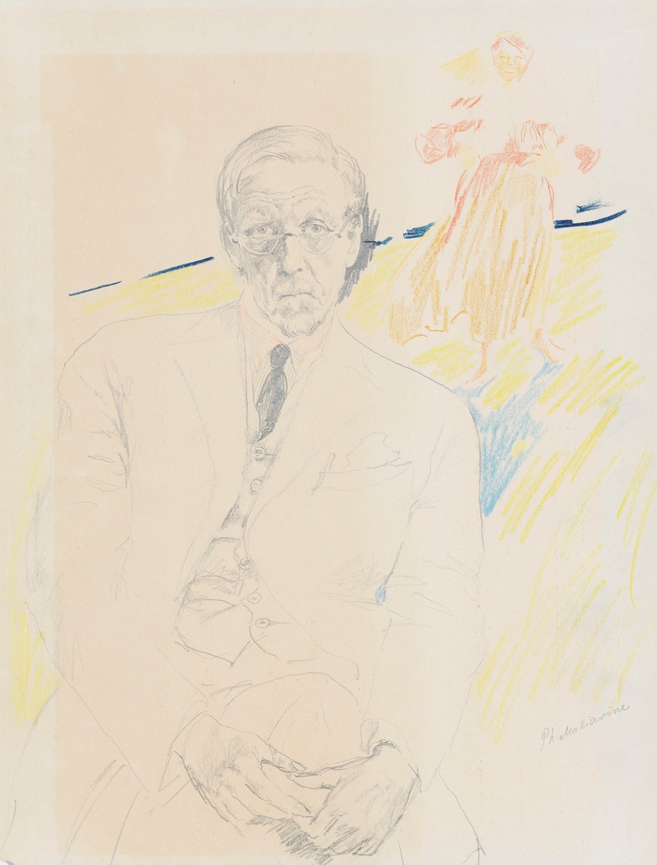 Selvportrett. av Filipp Andreyevich Malyavin