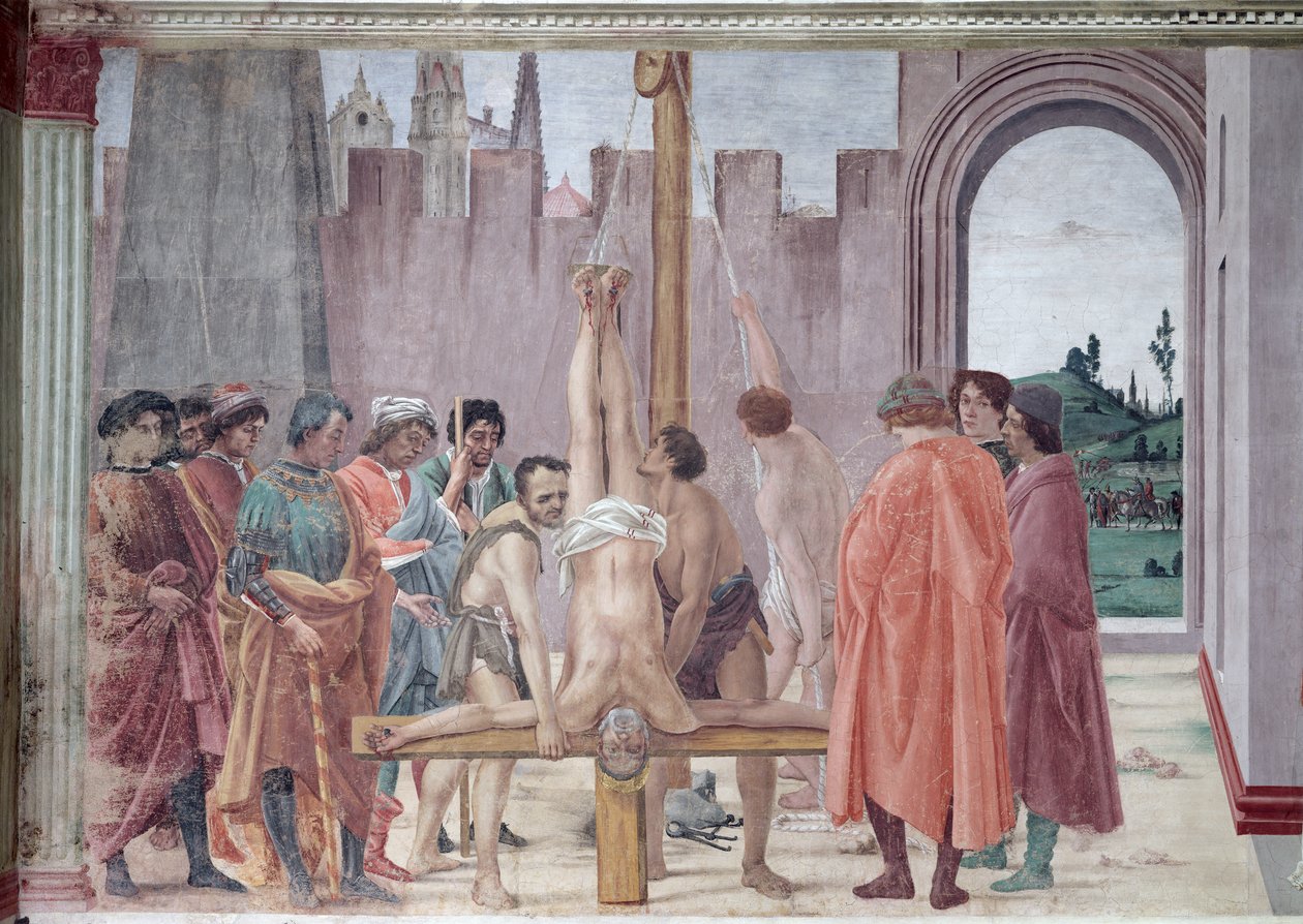 The Crucifixion of St. Peter, ca. 1484-85 (etter restaurering) av Filippino Lippi