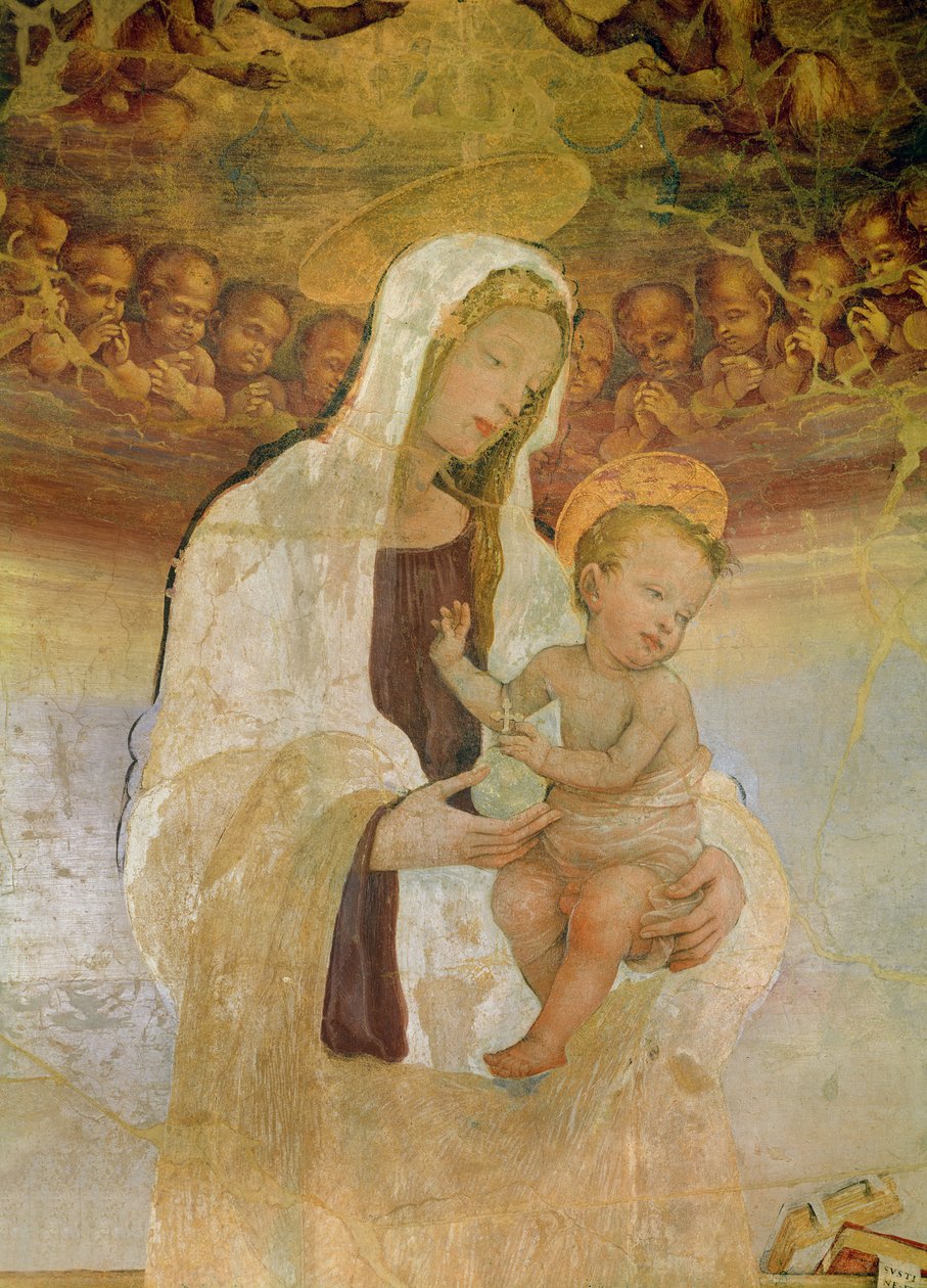 Jomfruen og barnet, 1400-tallet av Filippino Lippi