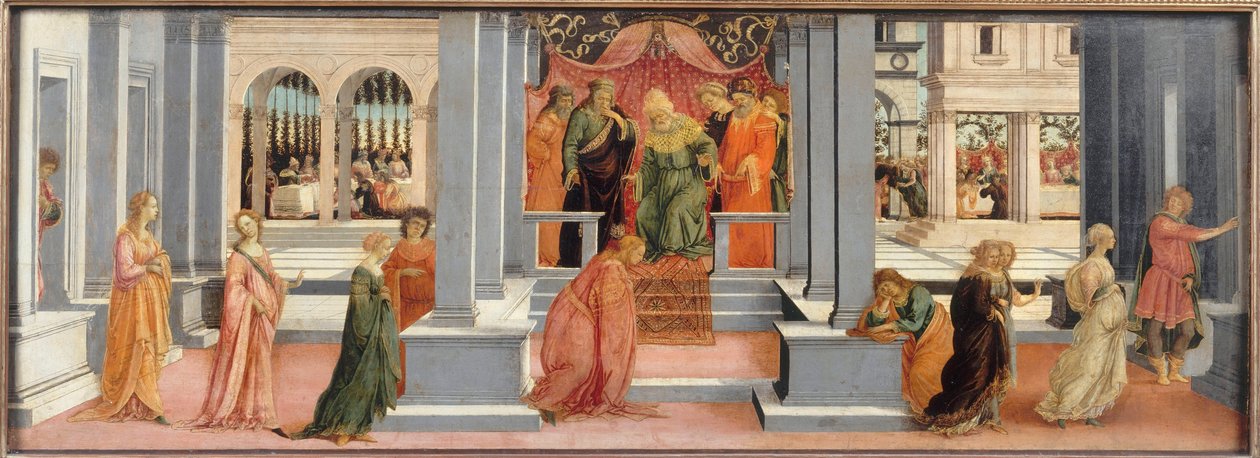 Ester før Ahasverus, 1478-1480 av Filippino Lippi