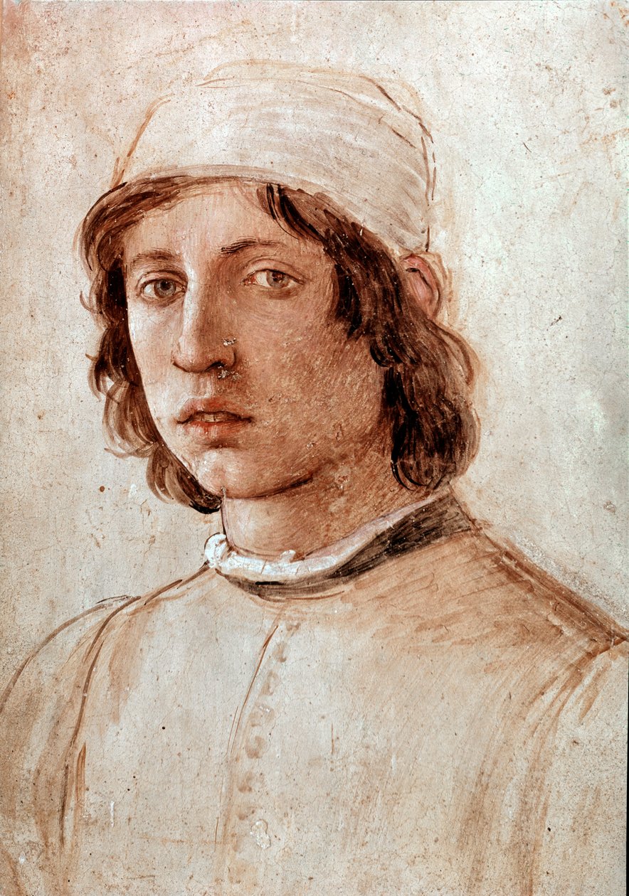 Selvportrett - Fresco av Filippino Lippi