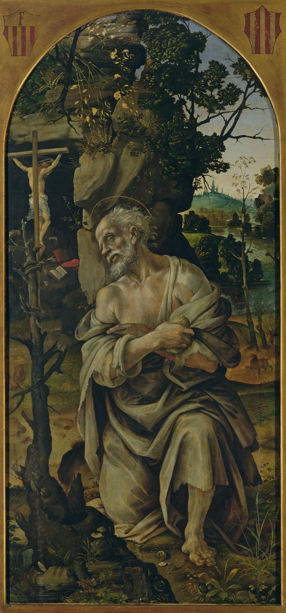 St. Hieronymus i bot, ca. 1480 av Filippino Lippi