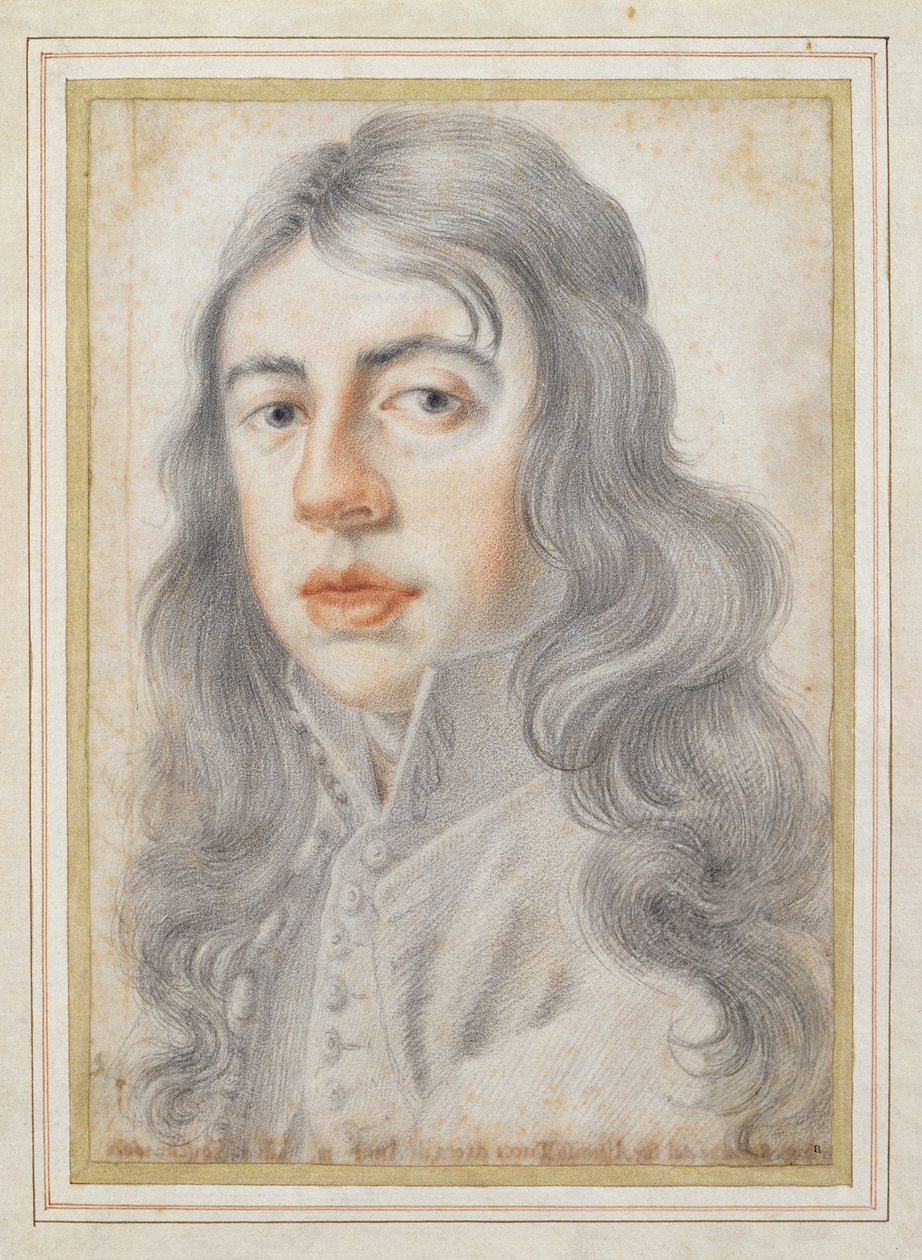 Portrett av Signor Simone av Signor Alfonso Tucci, 1660 (blyant og rødt kritt på papir) av Filippo Baldinucci
