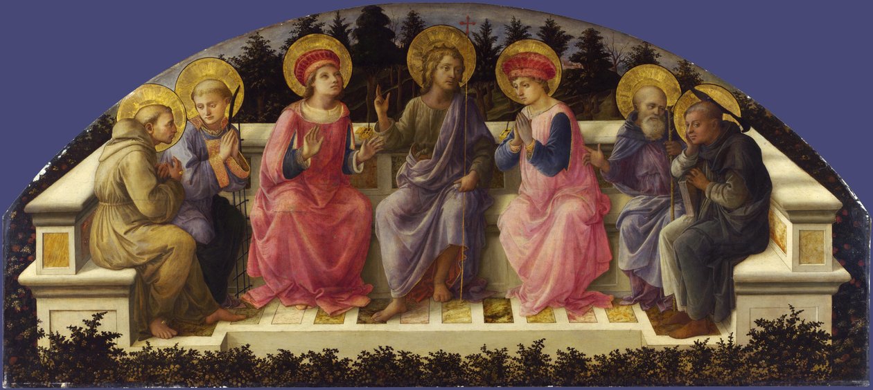 Sju helgener av Fra Filippo Lippi