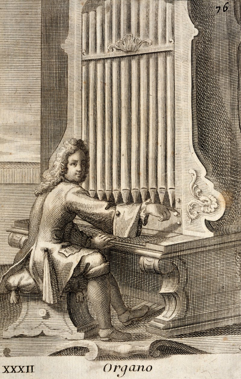 Mann som spiller orgel av Filippo Bonanni