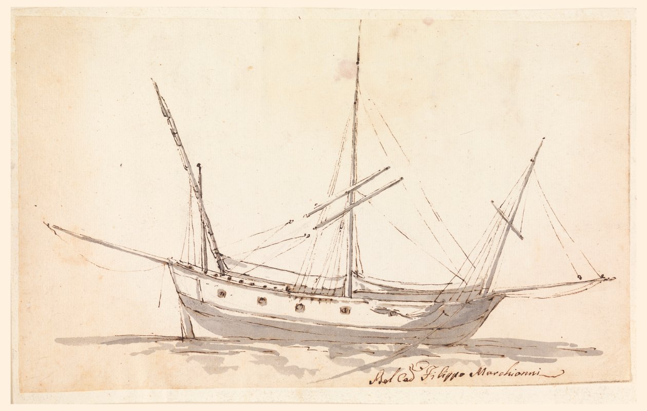 Et seilskip av Filippo Marchionni