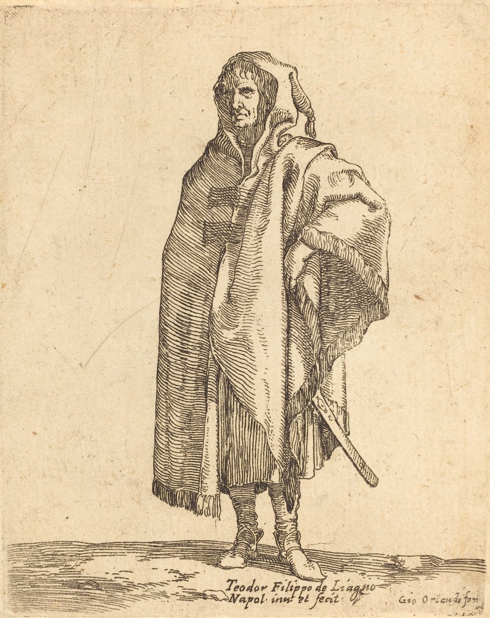 Stående soldat i en lang kappe av Filippo Napoletano