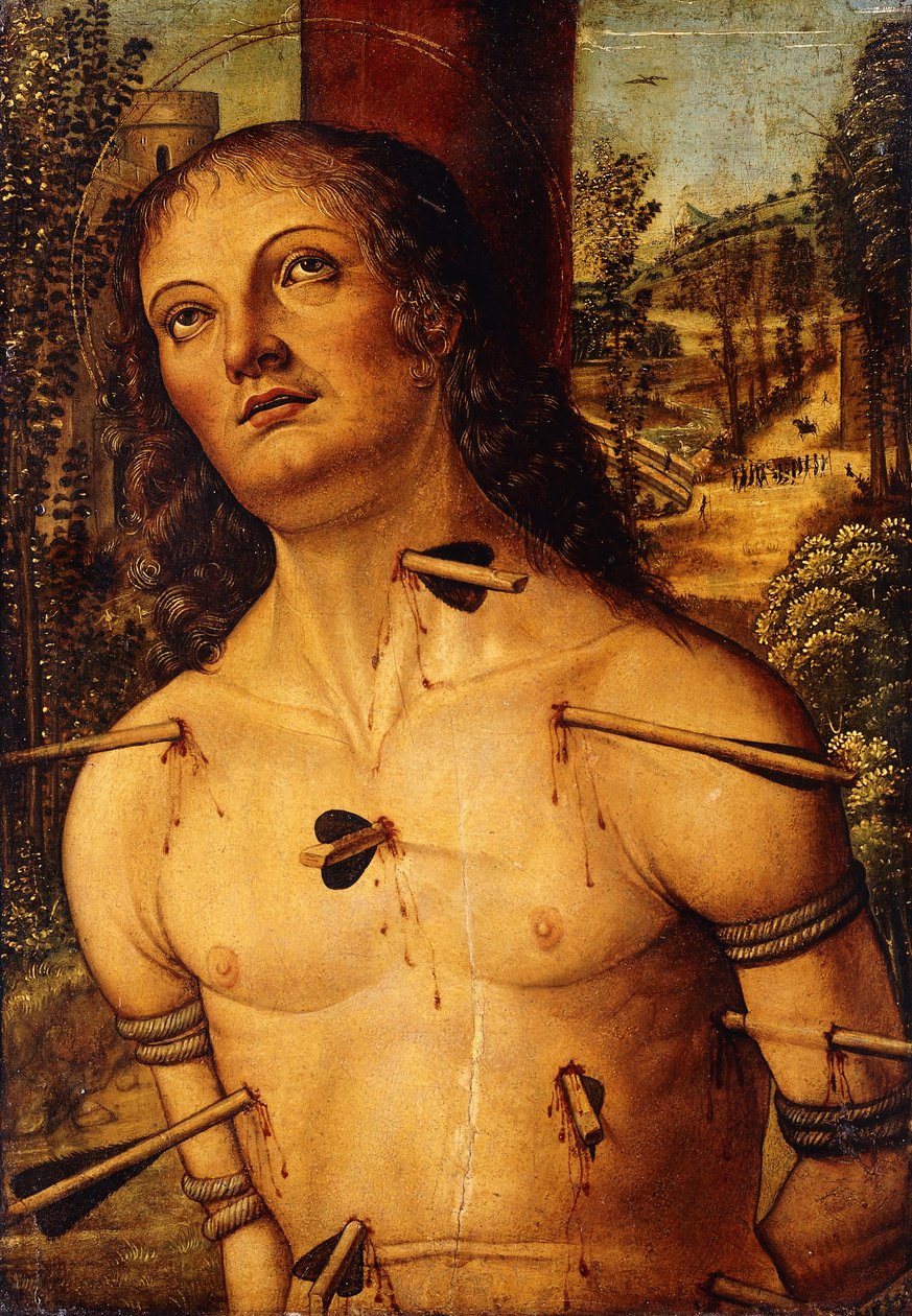 Sankt Sebastian, av Fiorenzo di Lorenzo