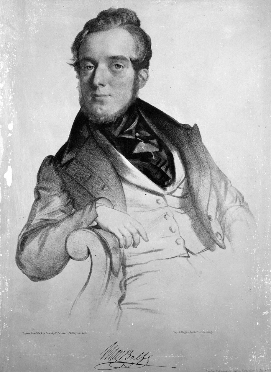Michael Balfe, gravert av kunstneren av Firmin Salabert