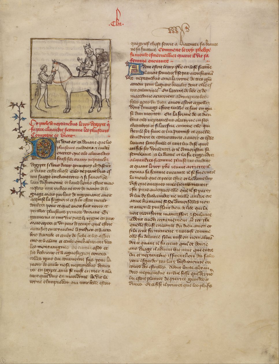 Alexander den store av First Master of the Bible historiale of Jean de Berry