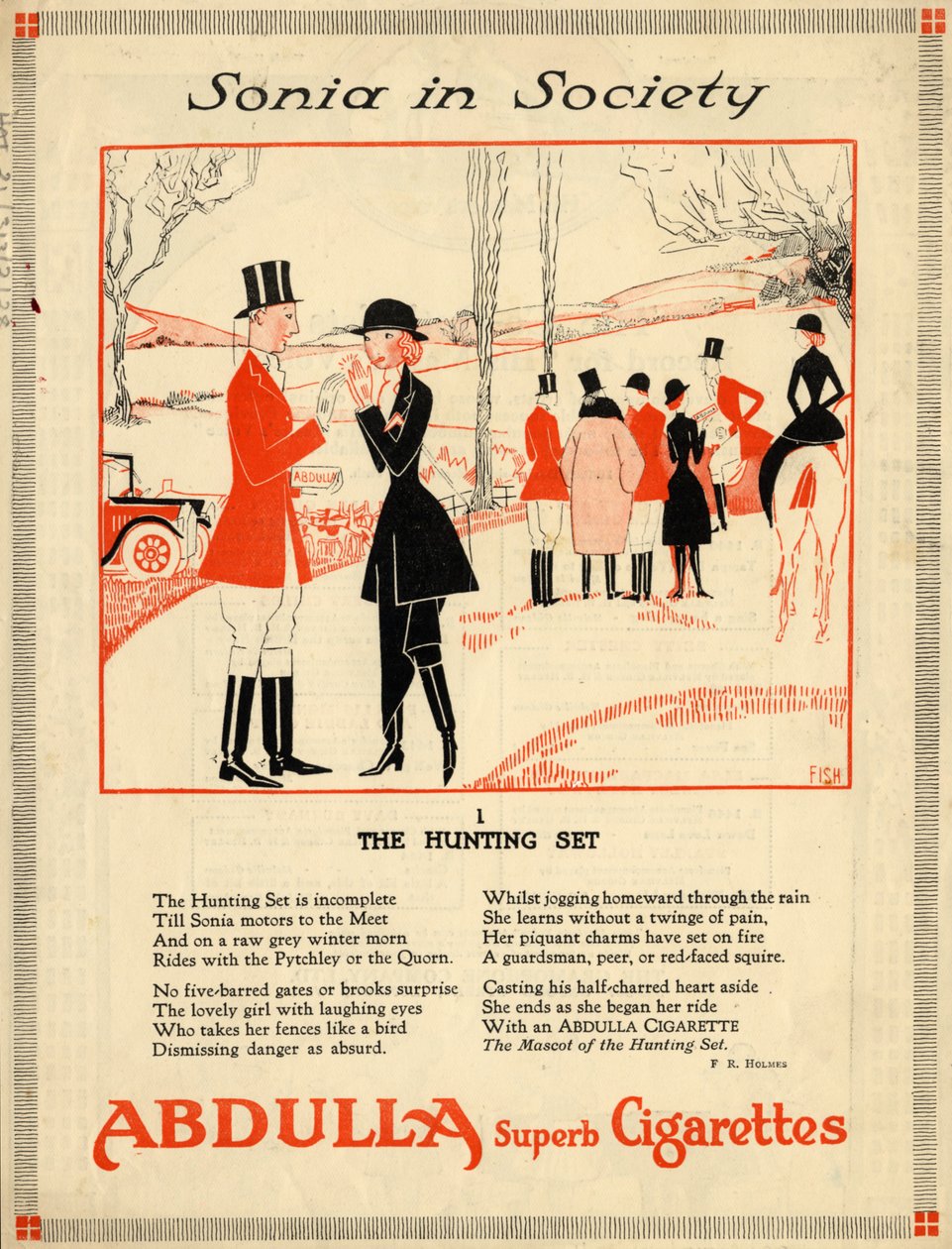 Abdulla-sigaretter, 1920-tallet av Fish