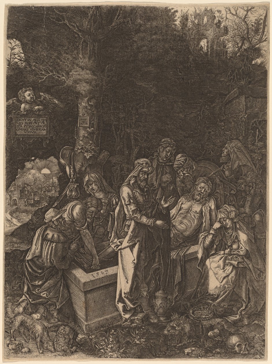 Gravleggingen av Flemish 17th Century, style of Albrecht Dürer