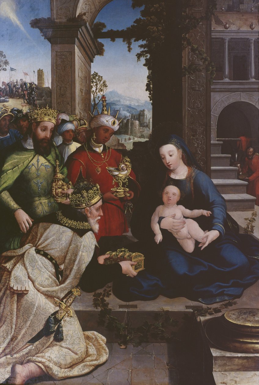 Tilbedelse av magi, ca. 1500 av Flemish School