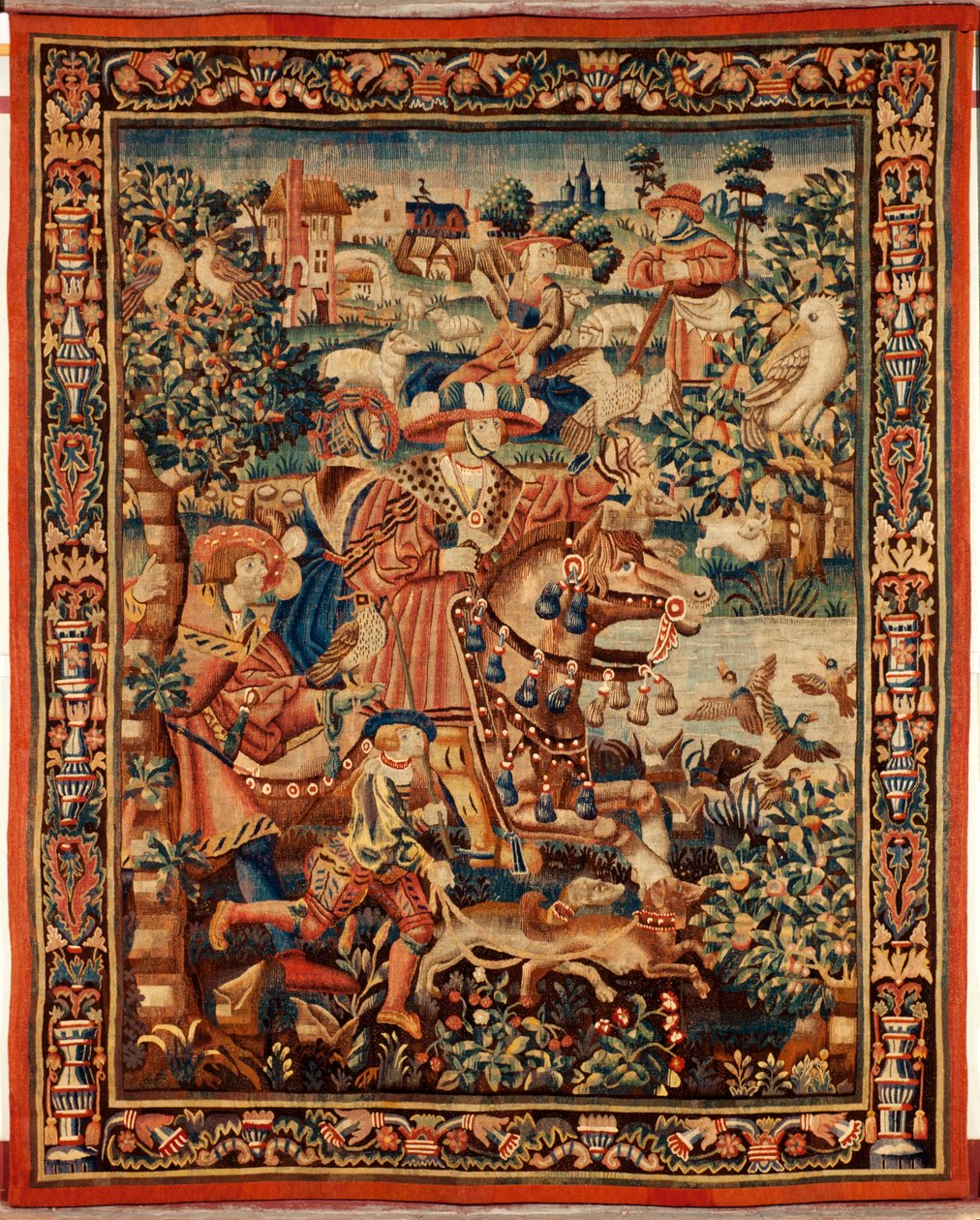 flamsk billedvev. Det 16. århundre. av Flemish School