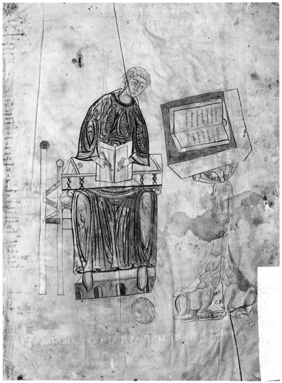 Ms 528 fol.1r Lectionary, kopisten av Flemish School
