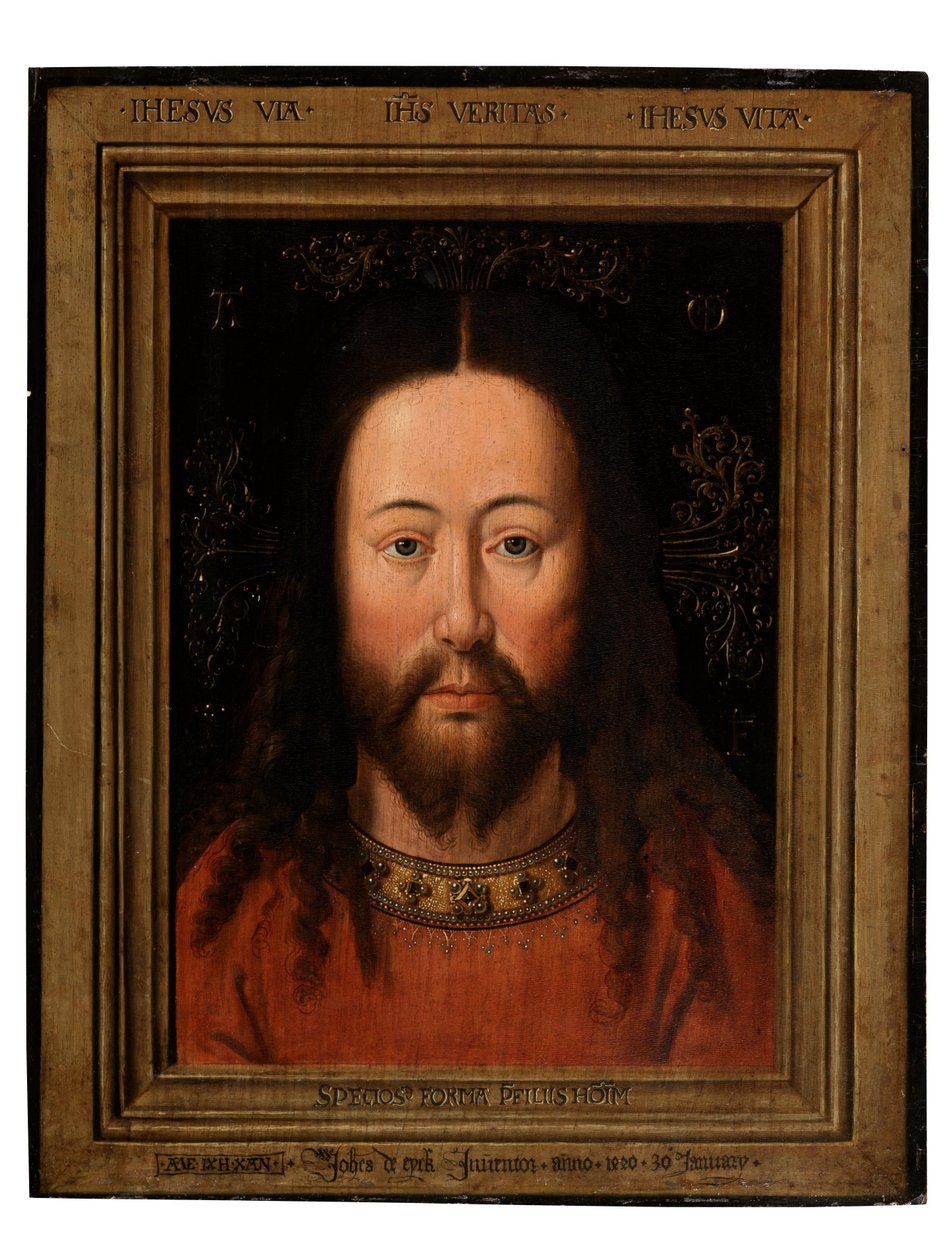 Portrett av Kristus (olje på panel) av Flemish School