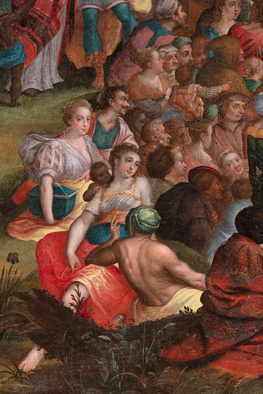 Johannes forkynnelse i ørkenen av Flemish School