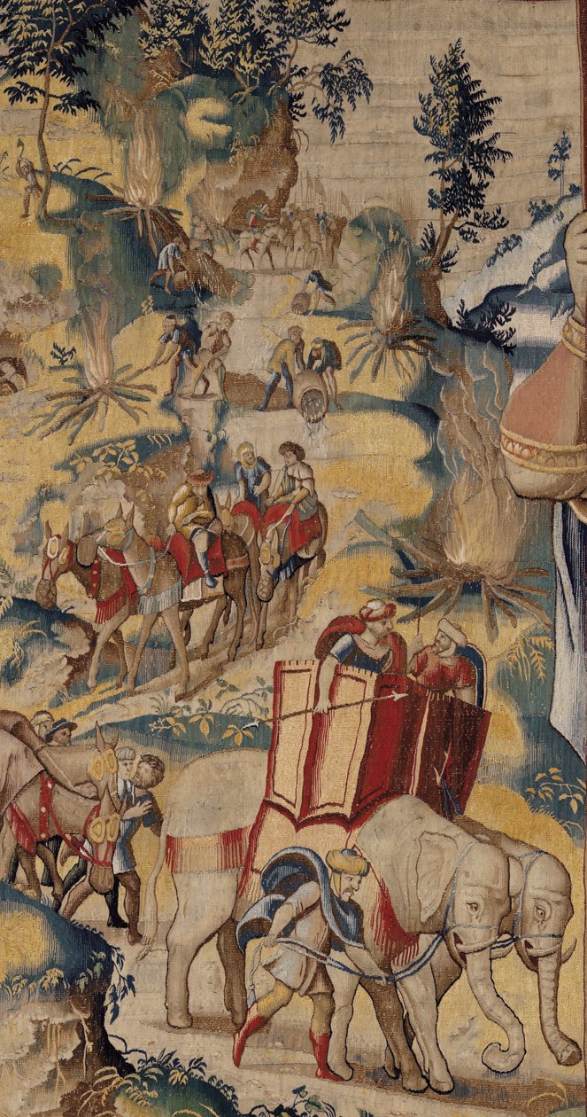 The History of Hannibal, ca. 1570 (teppe) av Flemish School