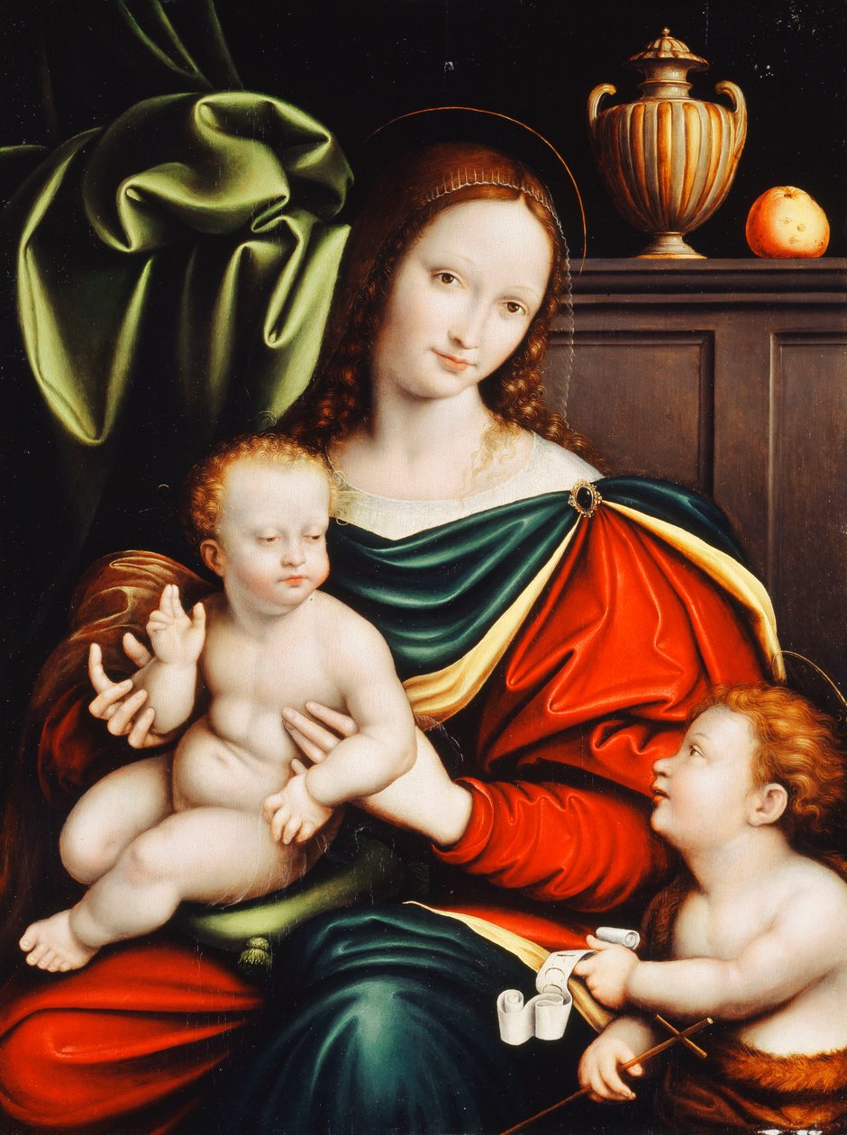 Jomfruen og barnet, av Flemish School