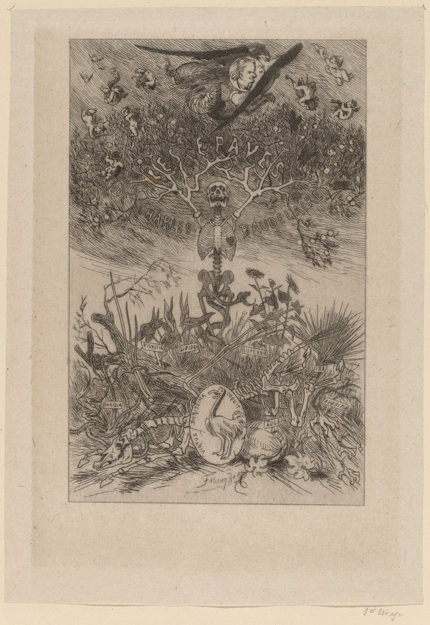 Frontispice: The Waifs (Les Epaves) av Félicien Rops