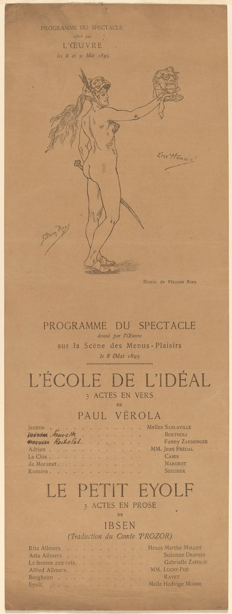 The School of the Ideal, Le Petit Eyolf, 1895. av Félicien Rops
