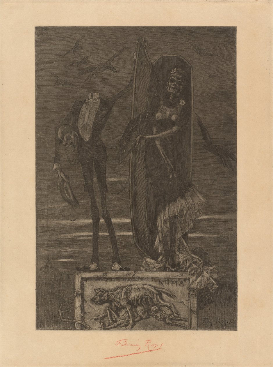 The Supreme Vice: Frontispice, 1884. av Félicien Rops