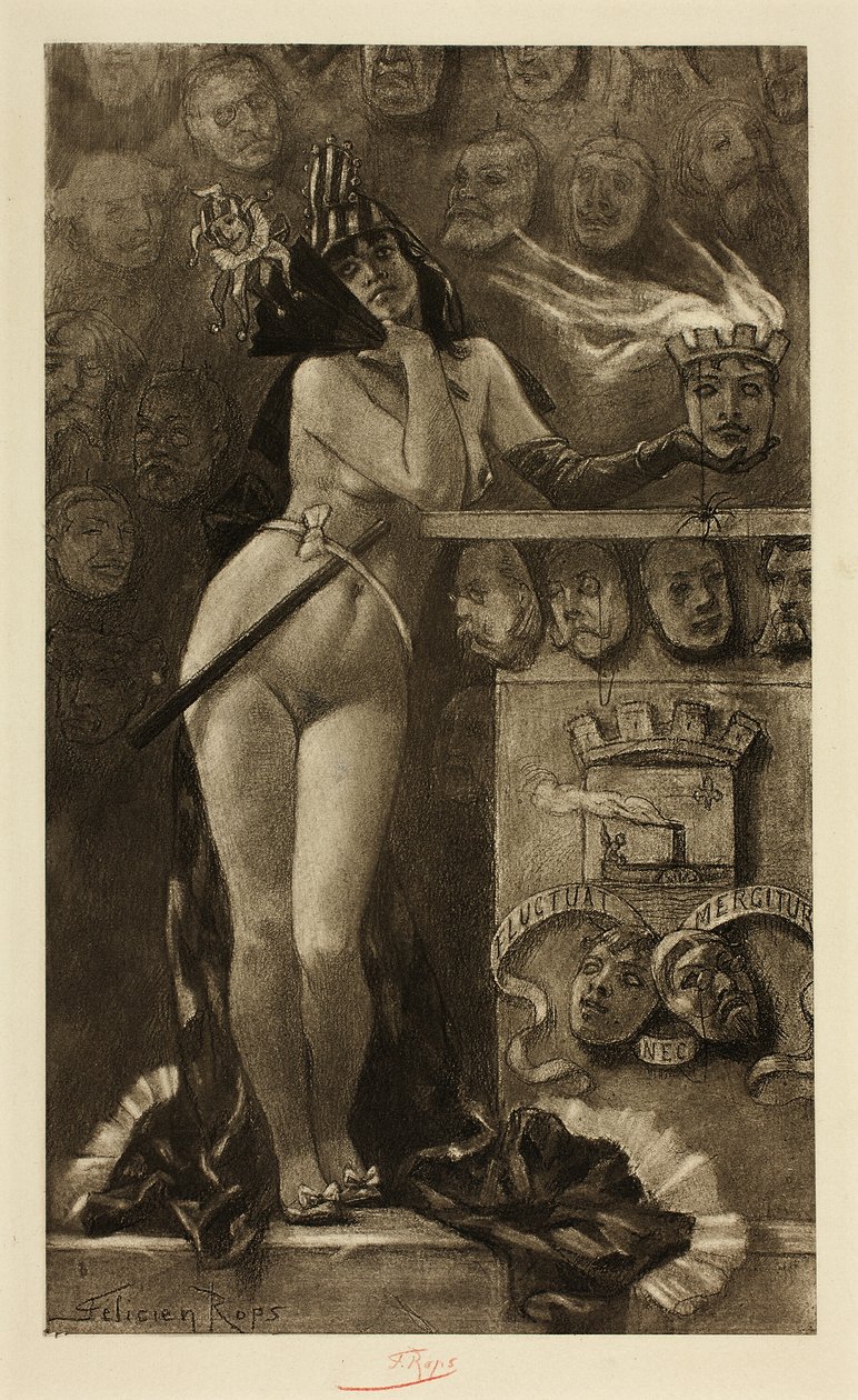 Moderne masker av Félicien Rops